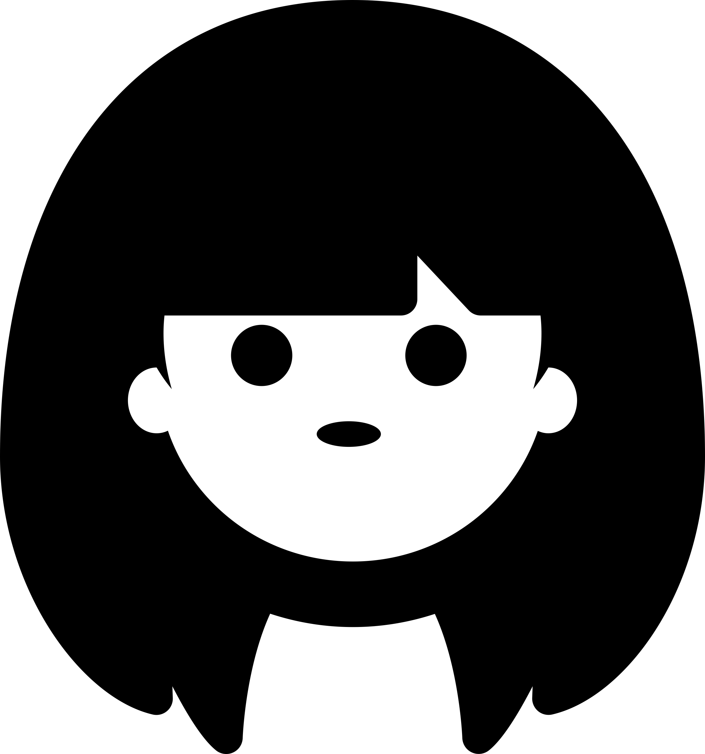 Girl Face With Long Hair Stencil Svg Design File Free Vectors